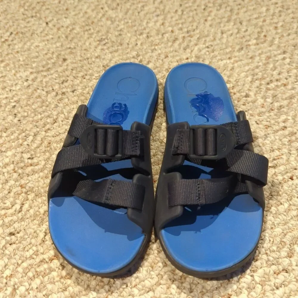 Chaco Chillos Sport Sandals Kids Youth 3 Blue Strappy Outdoor Hiking